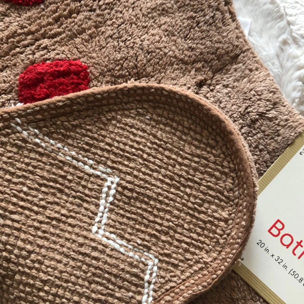 GINGERBREAD Man Holiday Bath Rug Mat